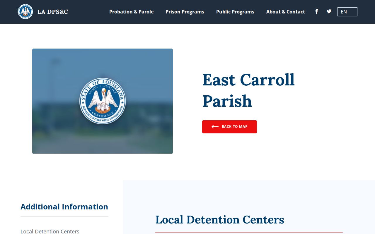 East Carroll Parish arrest search detention facility directory